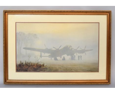 Gerald Coulson (Contemporary, British) Lancaster Bomber, print, framed, 46 x 74cm