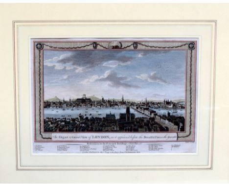 A Hogg (1778-1828, British) An Elegant and Correct View of London, 1784,print, framed, 22 x 32cm