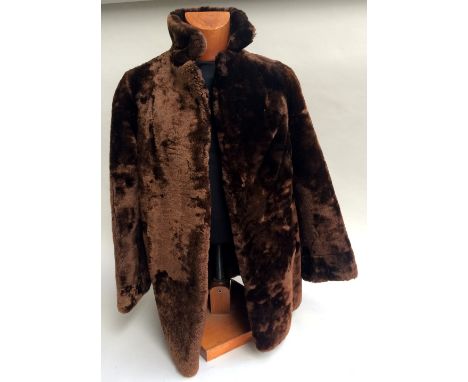 Vintage beaver fur jacket, the fur soft, light and richly coloured, good strong silk lining, slightly marked with age (size 1