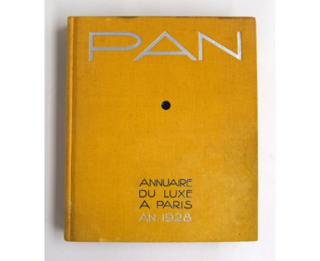 Pan Annuaire du Luxe a Paris, An 1928. Paris: Paul Poiret, 1928. First edition, all published. Original mustard cloth, front 