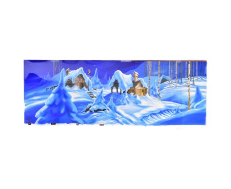 Calon TV Collection - Santa's First Christmas (1992) - an original piece of mixed media artwork used for the background of 'S