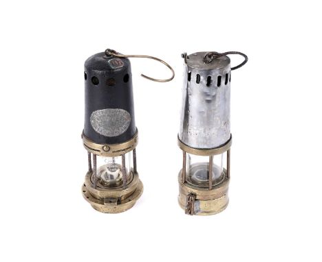 Two miners’ lamps, to include: a W.E. Teale and Co. Marsault type lamp; and another by Johnson Clapham and Morris, 25cms. (20