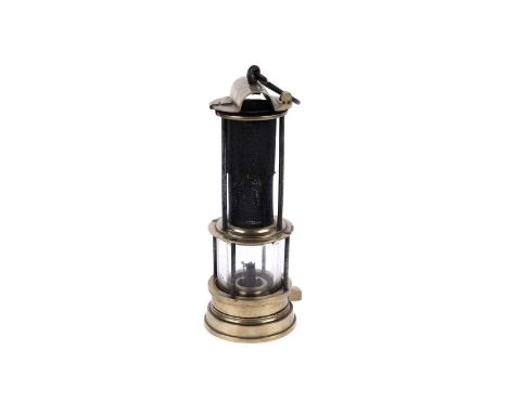 A Clanny miners’ lamp, by H.M. Edwards Wakefield, stamped ‘421’, 22cms.