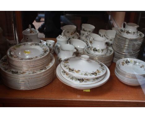 A large Royal Doulton 'Larchmont' part dinner and tea service, 106 pieces.