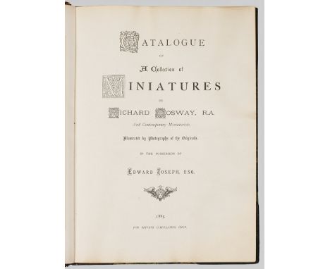 "Catalogue of a collection of miniatures by Richard Cosway,R. A. and contemporary miniaturists." OriginaltitelRichard Cosway,