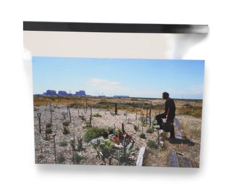 J R COLE, a photographic print of Derek Jarman in his garden, entitled "Derek Jarman III, Dungeness 1991", artists proof, sig