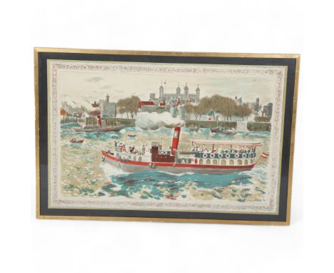 EDWIN LA DELL (1914-1970), lithograph print "The Tower of London" School Prints Ltd, Baynard Press, 1946, 49x 76cm, framedGoo