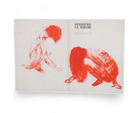 CLAUDE GARACHE (1929-2023), France, "Derriere Le Miroir", a framed lithograph book cover from his 1975 publication, image 56 