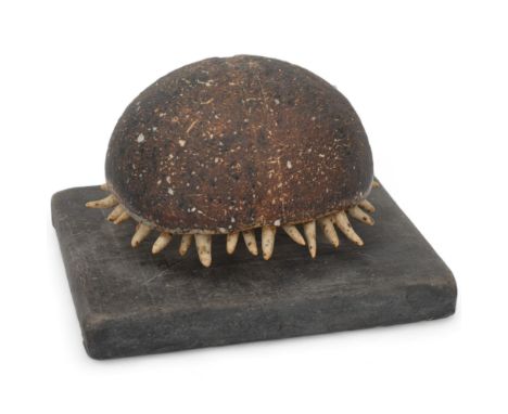 ERNST HAUSERMANN (b.1947), a studio ceramic sculpture on plinth, circa 1982, gallery labels and monogram to base, with exhibi