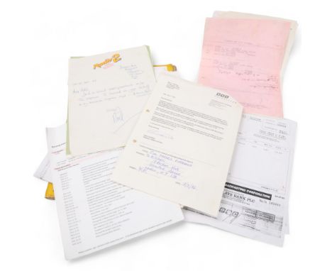 MITCH MITCHELL / JIMI HENDRIX. A Quantity of CONTRACTS, SCHEDULES, LETTERS Etc