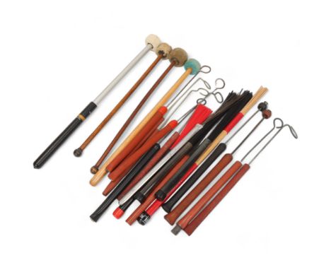 A selection of VINTAGE DRUM STICKS &amp; BRUSHES owned by MITCH MITCHELL of the JIMI HENDRIX EXPERIENCE. Twenty items. All in