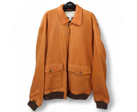 JIMI HENDRIX / MITCH MITCHELL INTEREST -&nbsp;A tan ORVIS LEATHER JACKET size XL, owned by Mitch Mitchell