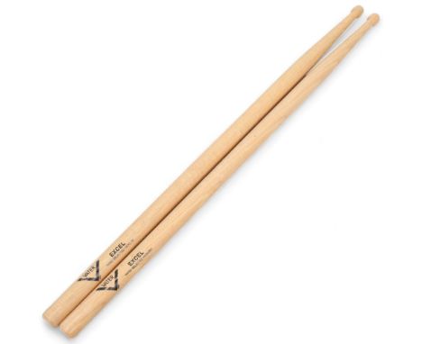 Two USED VATER 'EXCEL' Hickory DRUMSTICKS belonging to MITCH MITCHELL. Sticks are used.