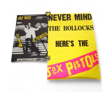 **DESCRIPTION CHANGE** SEX PISTOLS, God Save the Queen promotional poster for the single, *possibly 1980s reprint*, 63.5 x&nb