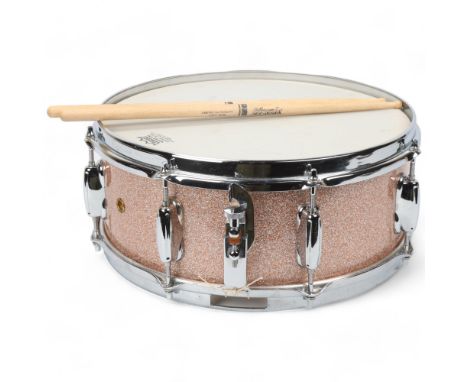 A SLINGERLAND Glitter finish SNARE DRUM owned by MITCH MITCHELL of the JIMI HENDRIX EXPERIENCE. A 36cm Diameter Slingerland s