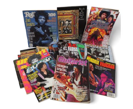 JIMI HENDRIX / MITCH MITCHELL INTEREST. A large quantity of magazines relating to Jimi Hendrix, 1960s Music. Includes guitar 