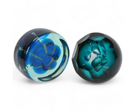 A Mdina glass paperweight and a Caithness paperweight, both with makers marks, tallest 11cmBoth in good condition, no chips, 
