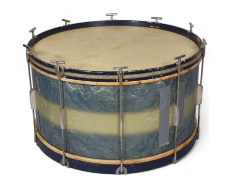 JIMI HENDRIX EXPERIENCE a Rare Leedy USA 28inch Bass Drum Owned by MITCH MITCHELL in light blue 'pearl' finish with gold spar