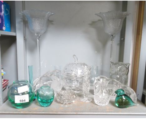 SHELF OF GLASSWARE