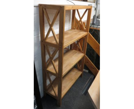 4 TIER PINE SHELF