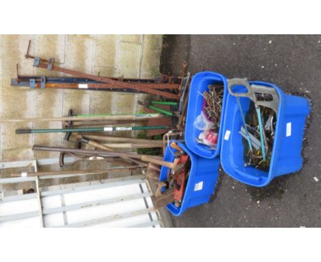 SELECTION OF TOOLS INCLUDING PLANES, SASH CLAMPS ETC