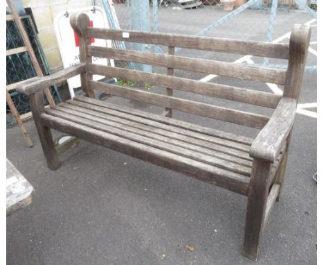 HEAVY HARDWOOD GARDEN BENCH