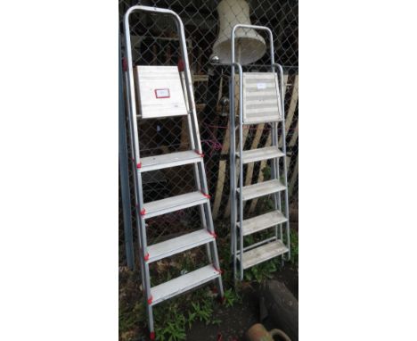 PAIR OF ALUMINIUM STEP LADDERS