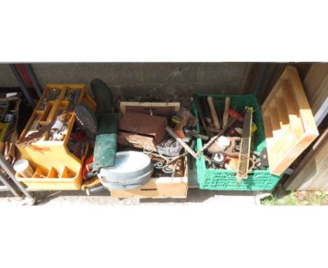 SHELF OF MAINLY HAND TOOLS