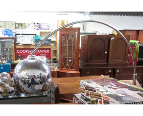 LARGE CHROME HANGING STANDARD LAMP