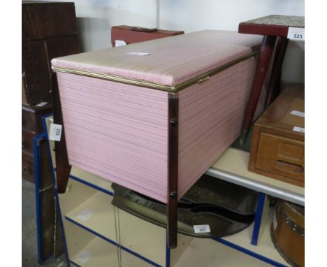 PINK UPHOLSTERED TRUNK/OTTOMAN