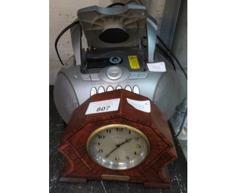 MANTLE CLOCK &amp; GRUNDIG CD PLAYER