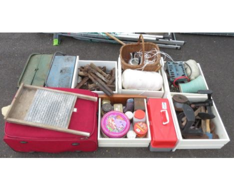GOOD QUANTITY OF TOOLS, TOOL BOXES, FIXINGS ETC