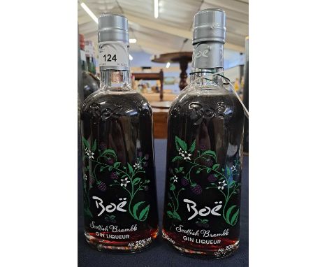 Two bottles Boe Scottish Bramble Gin Liqueur