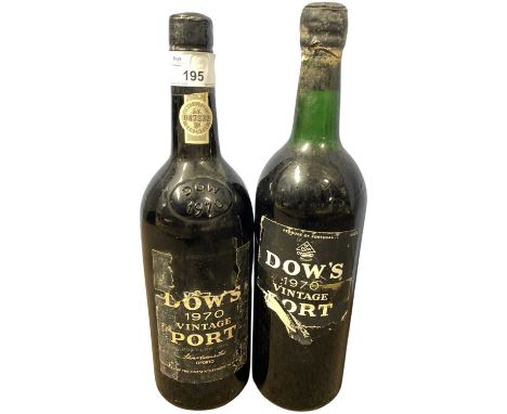 Two bottles of Dows Vintage port, 1970