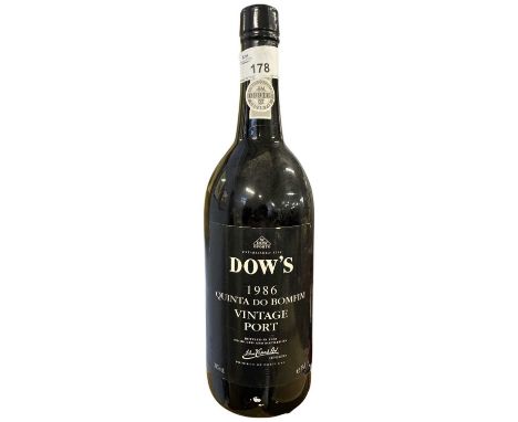 One bbottle of Dows Vintage port, 1986