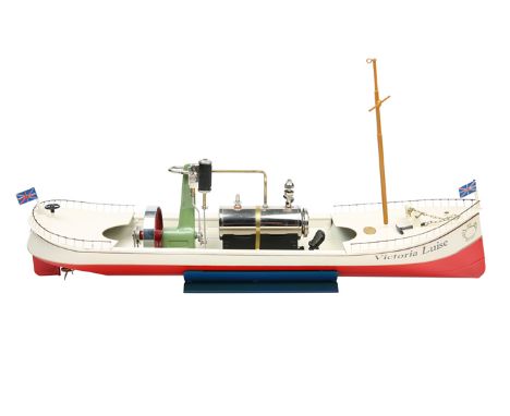 A German Tucher & Walther TWT453 Steam Yacht Victoria Louise.  A limited production (1 of 500) tinplate model dating from 198