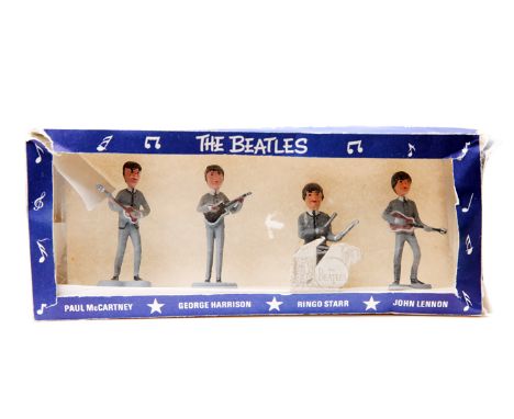 A rare set of 1960’s Subbuteo plastic figures, ‘The Beatles’.  ‘The Fab Four’ - Paul McCartney, George Harrison, Ringo Starr 