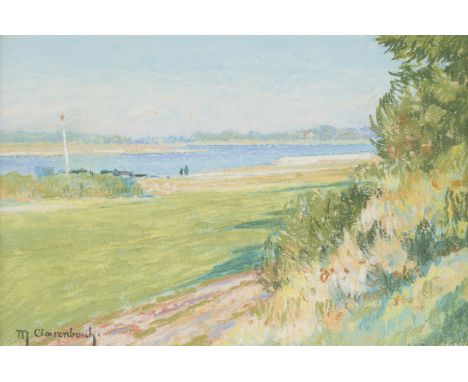 MAX CLARENBACH1880 Neuss - 1952 WittlaerAM RHEINUFER Pastell auf Papier. 16,5 x 25 cm (R. 27 x 35 cm). Signiert unten rechts.