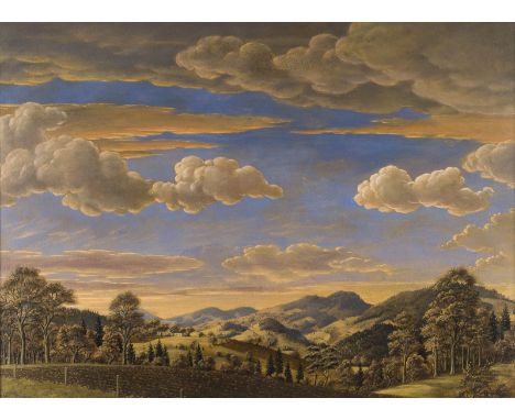 WERNER PEINER1897 Düsseldorf - 1984 LeichlingenEIFELLANDSCHAFT Öl auf Karton. 60 x 80 cm (R. 77,5 x 99 cm). Signiert unten li
