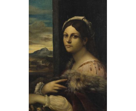 SEBASTIANO DEL PIOMBO (NACHFOLGER DES 18./19. JH.)1485 Venedig - 1547 RomDOROTHEA Öl auf Leinwand auf Holz. 79,5 x 63,5 cm (R