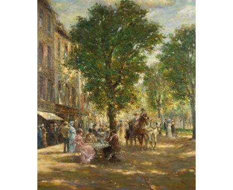 HORST ALTERMANN1925 - 1978KÖNIGSALLEE IN DÜSSELDORF Öl auf Leinwand. 121 x 101 cm (R. 140 x 120 cm). Signiert unten links. Ra