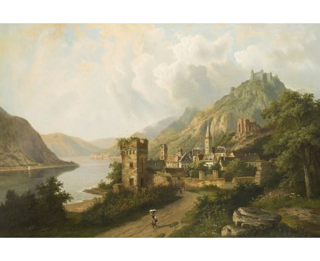 HEINRICH EDUARD HEYN1856 - 1932BACHARACH Öl auf Leinwand. 67 x 95 cm (R. 100,5 x 129 cm). Signiert unten links 'H.E. Heyn'. F