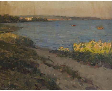 HANS LICHT1876 Berlin - 1935BEI NEUENDORF AM RÜGEN Öl auf Malkarton. 51 x 60 cm (R. 66 x 74 cm). Signiert unten links. Verso:
