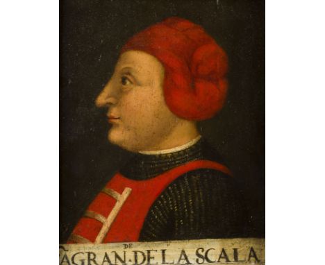 OBERITALIENISCHE SCHULE DES 17. JH.PORTRAIT DES CANGRANDE DELLA SCALA (* 9. MÄRZ ODER 9. MAI 1291 - 22. JULI 1329  in Trevisi