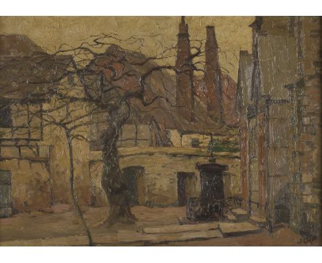 WILHELM LUCAS('Willi Lucas')1884 Driburg - 1918 PartenkirchenALTSTADT Öl auf Leinwand. 56 x 76 cm (R. 79 x 98 cm). Signiert u