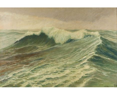MAGNUS WEIDEMANN1880 Hamburg - 1967 KeitumSTÜRMISCHE SEE Öl auf Karton. 62 x 89 cm (R. 80 x 108 cm). Signiert unten rechts. R