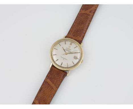 ARMBANDUHR 'OMEGA CONSTELLATION' Schweiz, 20. Jh. Stahl, Vergoldung. Gehäuse D. 3,6 cm. Rundes Gehäuse, silberfarbenes Ziffer