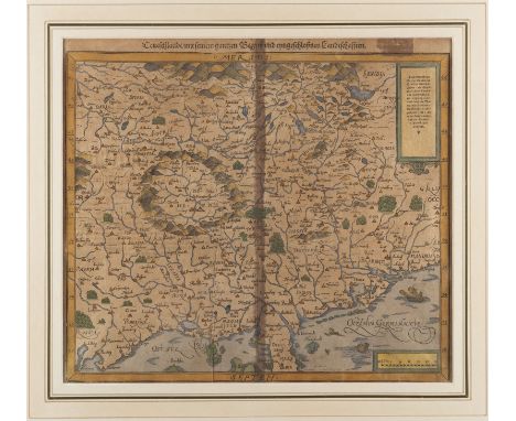 SEBASTIAN MÜNSTER1488 Nieder-Ingelheim - 1552 Basel'TEUTSCHLANDT MIT SEINEM GANTZEN BEGRIFF UND EINGESCHLOSSNEN LANDTSCHAFTEN
