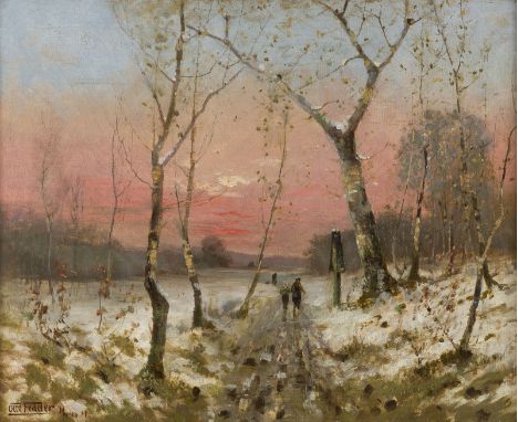 OTTO FEDDER1873 Schwerin - 1919 WildschaigeVORFRÜHLING. 1897 Öl auf Leinwand. 34 x 42 cm (R. 56 x 63 cm). Signiert und datier