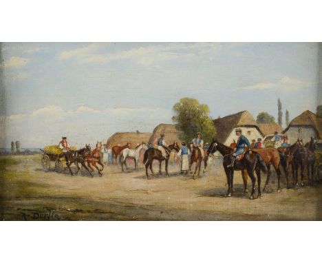 ALFRED STEINACKER('Stone', 'A. Derfla')1838 Ödenburg (Österreich-Ungarn) - 1914 WienZWEI GEMÄLDE: AM PFERDEMARKT. HEIMWEG VOM